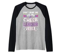 Cheerleader Funny Cheerleader Don't Make Me Use My Voice Manche Raglan