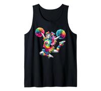 Cheerleader Pom Poms Colorful Outfit Rainbow Tie Dye Débardeur