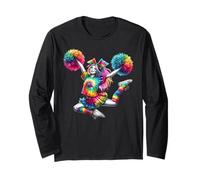 Cheerleader Pom Poms Colorful Outfit Rainbow Tie Dye Manche Longue