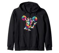 Cheerleader Pom Poms Colorful Outfit Rainbow Tie Dye Sweat à Capuche