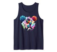 Cheerleader Pom Poms Tie DyeCheerleading Cheer Girls Outfit Débardeur