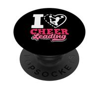 Cheerleading Heart I Love Cheerleading PopSockets PopGrip Adhésif