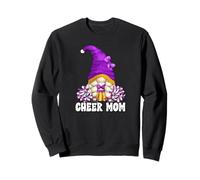 Cheerleading Mom GNOME with Purple Pom Poms for Cheer Mom Sweatshirt