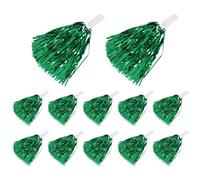 Cheerleading Poms, Lot de 12 Métallique Cheerleader Pompons de Pom-Pom Girl avec Poignée Cheerleading Pom Poms Pompons de Sport Cheer pour Sport Esprit D'équipe Danse Spectacle Compétition