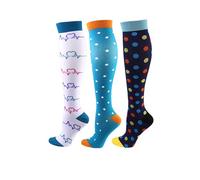 Cheeroyal 3 paires de chaussettes de compression 20-30 mmHg pour hommes/femmes infirmi¨¨re de r¨¦cup¨¦ration course maternit¨¦ grossesse vol voyage m¨¦dical sant¨¦ sport
