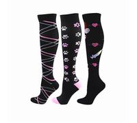 Cheeroyal 3 paires de chaussettes de compression 20-30 mmHg pour hommes/femmes infirmi¨¨re de r¨¦cup¨¦ration course maternit¨¦ grossesse vol voyage m¨¦dical sant¨¦ sport
