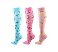 Cheeroyal Chaussettes de Compression 20-30mmHg pour hommes femmes infirmière de récupération en cours d'exécution maternité grossesse vol voyage Sport médical (Set (1-1), s)