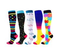 Cheeroyal Chaussettes de Compression 20-30mmHg pour hommes femmes infirmière de récupération en cours d'exécution maternité grossesse vol voyage Sport médical (Set (3-2), s)