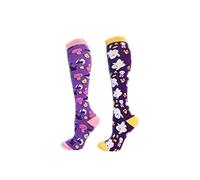 Cheeroyal deux paires de chaussettes de compression 20-30 mm Hg Halloween Pumpkin Skull Festival Ghost Chaussettes Hommes et Femmes Sport (as4, alpha, s, m, regular, regular, Halloween-2-2, S)