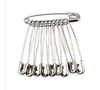 Cheeroyal Lot de 4 épingles de sûreté en acier nickelé durable et résistant à la rouille - Meilleur kit d'accessoires de couture pour vêtements, travaux manuels, arts (lot de 12) (28mm)