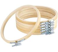 Cheeroyal Lot de 6 cerceaux à broder ronds en bambou 15 cm