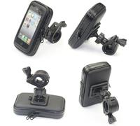 Cheeroyal Universal 360° Waterproof Switch Motorcycle Holder Shell Motorcycle Holder Mobile Phone Holder Rearview Mirror Holder Suitable For Samsung Note Iphone Lg Htc Phones (L)