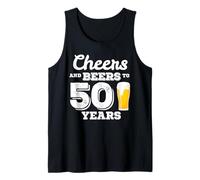 Cheers and Beers to 50 Years 50th Birthday Débardeur