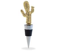 Cheers Bouchon de bouteille de vin en forme de cactus en métal doré - Élégant bouchon de bouteille de vin succulent, bouchon de champagne mignon en forme de cactus, bouchon de bouteille de vin