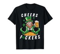 Cheers Fuckers Funny St Patrick Day Irish Drinking T-Shirt Graphique avec Valeur