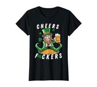 Cheers Fuckers Funny St Patrick Day Irish Drinking T-Shirt Graphique avec Valeur