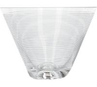 Mikasa Cheers C000214 Lot de 4 verres à martini sans pieds en verre cristal avec gravure décorative - Effet argent, 400 ml