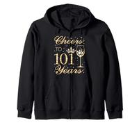 Cheers to 101 ans, 101e anniversaire de la Reine, 101 ans Sweat à Capuche