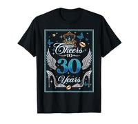 Cheers to 30 Years Old Wedding Anniversary 30th Birthday T-Shirt