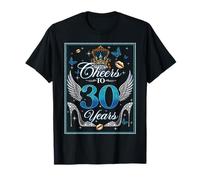 Cheers to 30 Years Old Wedding Anniversary 30th Birthday T-Shirt