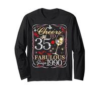 Cheers to 35 Fabulous Since 1990. Women’s 35th Birthday Manche Longue