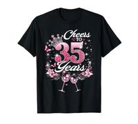 Cheers to 35 Years Old Wedding Anniversary 35th Birthday T-Shirt