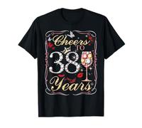 Cheers to 38 Fabulous Since 1988 38th Birthday Women Girls T-Shirt
