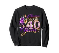 Cheers to 40 Years Old Wedding Anniversary 40th Birthday Sweatshirt