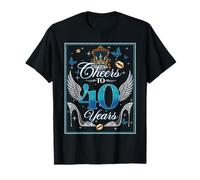 Cheers to 40 Years Old Wedding Anniversary 40th Birthday T-Shirt