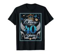 Cheers to 40 Years Old Wedding Anniversary 40th Birthday T-Shirt