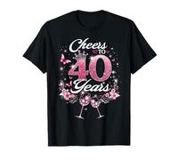 Cheers to 40 Years Old Wedding Anniversary 40th Birthday T-Shirt
