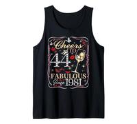 Cheers to 44 Fabulous Since 1981. Women’s 44th Birthday Débardeur