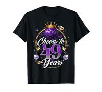 Cheers to 49 Years Old Wedding Anniversary 49th Birthday T-Shirt