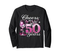 Cheers to 50 Years Old Wedding Anniversary 50th Birthday Manche Longue