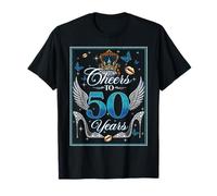Cheers to 50 Years Old Wedding Anniversary 50th Birthday T-Shirt