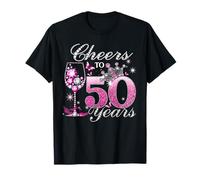 Cheers to 50 Years Old Wedding Anniversary 50th Birthday T-Shirt