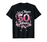 Cheers to 50 Years Old Wedding Anniversary 50th Birthday T-Shirt