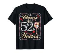 Cheers to 52 Fabulous Since 1974 52nd Birthday Women Girls T-Shirt