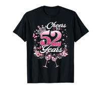 Cheers to 52 Years Old Wedding Anniversary 52nd Birthday T-Shirt