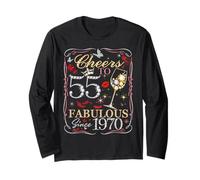 Cheers to 55 Fabulous Since 1970. Women’s 55th Birthday Manche Longue
