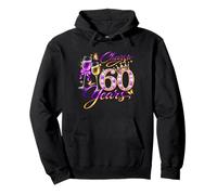 Cheers to 60 Years Old Wedding Anniversary 60th Birthday Sweat à Capuche