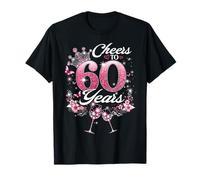 Cheers to 60 Years Old Wedding Anniversary 60th Birthday T-Shirt