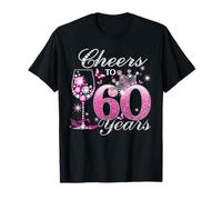 Cheers to 60 Years Old Wedding Anniversary 60th Birthday T-Shirt