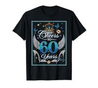 Cheers to 60 Years Old Wedding Anniversary 60th Birthday T-Shirt