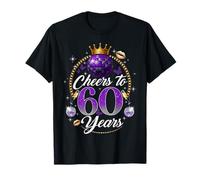 Cheers to 60 Years Old Wedding Anniversary 60th Birthday T-Shirt