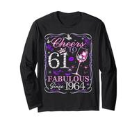 Cheers to 61 Fabulous Since 1964. Women’s 61st Birthday Manche Longue