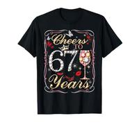 Cheers to 67 Fabulous Since 1959 67th Birthday Women Girls T-Shirt