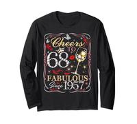 Cheers to 68 Fabulous Since 1957. Women’s 68th Birthday Manche Longue