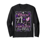 Cheers to 71 Fabulous Since 1954. Women’s 71st Birthday Manche Longue