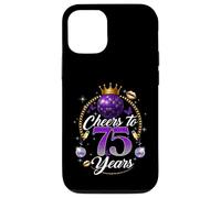 Cheers to 75 Years Old Wedding Anniversary 75th Birthday Coque pour iPhone 12/12 Pro